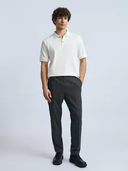 Футболка поло из хлопка однотонная