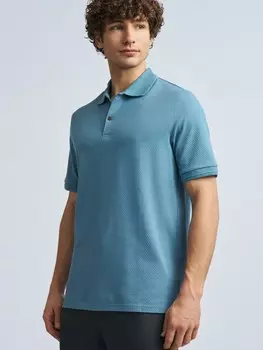 Футболка поло из хлопка однотонная