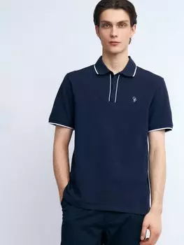 Футболка поло из хлопка с эмблемой