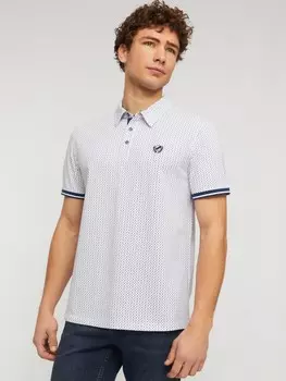 Футболка поло из хлопка с принтом