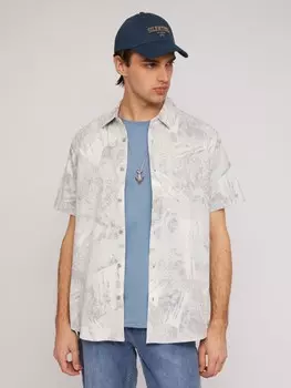 Футболка прямая из хлопка с круглым вырезом