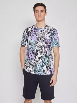 Футболка из хлопка с принтом