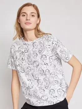 Футболка из хлопка с принтом