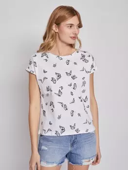 Футболка из хлопка с принтом