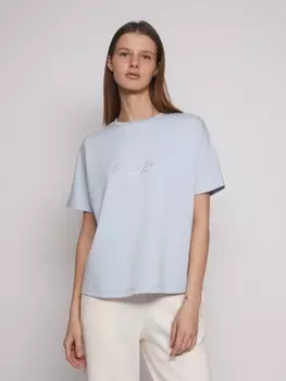 Футболка с металлизированной надписью