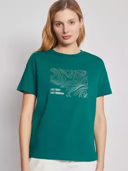 Футболка с металлизированным принтом