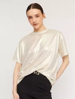 Футболка с золотистым блеском