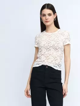Футболка-топ из ажурного кружева