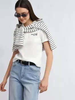 Футболка-топ с воротником поло