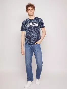 Хлопковая футболка с принтом