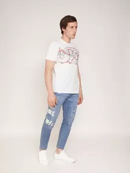 Хлопковая футболка с принтом