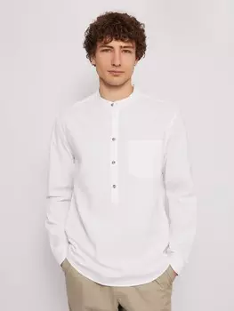 Хлопковая рубашка прямого силуэта