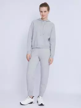 Худи расслабленного фасона из тонкого вязаного трикотажа с капюшоном