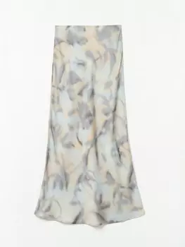 Юбка миди на резинке с принтом Soft Focus