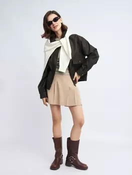 Юбка-шорты мини в складку