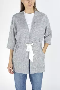 Кардиган из кроеного трикотажа