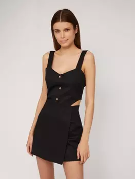 Комбинезон из хлопка на лямках с юбкой-шортами