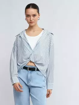 Комбинированная блузка-рубашка с топом