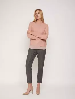 Комбинированный ажурный джемпер