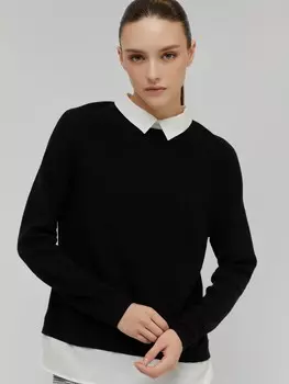 Комбинированный джемпер с имитацией блузки