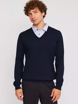 Комбинированный джемпер с имитацией рубашки