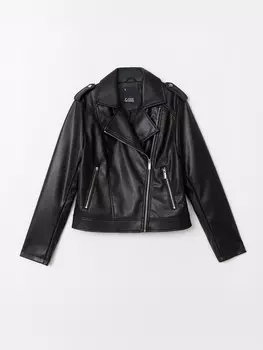 Короткая куртка-косуха из экокожи