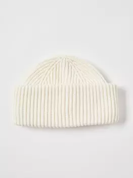 Короткая вязаная шапка-бини