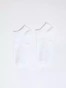 Короткие белые хлопковые носки