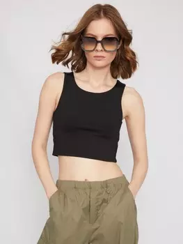 Короткий бесшовный топ-майка