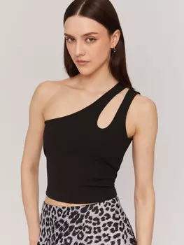 Короткий топ с вырезом на одно плечо