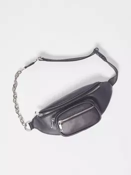 Кожаная поясная сумка на цепочке