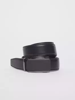 Кожаный ремень с пряжкой-клапаном