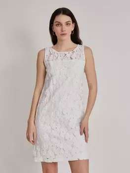 Кружевное платье без рукавов с кокеткой