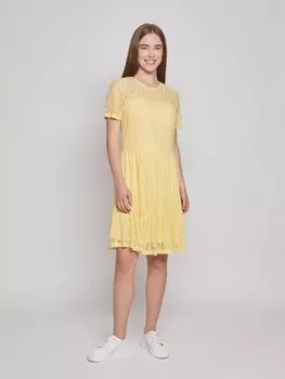 Кружевное платье с коротким рукавом