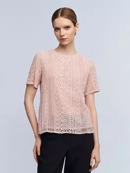 Кружевной топ-блузка с коротким рукавом