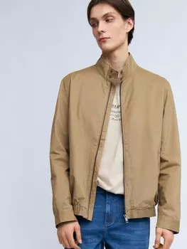 Куртка-бомбер из хлопка с воротником-стойкой