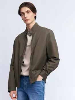 Куртка-бомбер из хлопка с воротником-стойкой