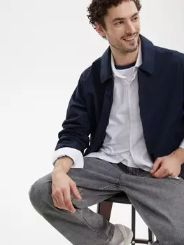 Куртка-бомбер на молнии с отложным воротником