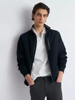 Куртка-бомбер на молнии с воротником-стойкой