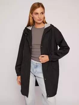 Куртка-парка с капюшоном и кулиской на талии