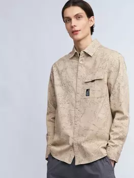 Куртка-рубашка из хлопка с принтом