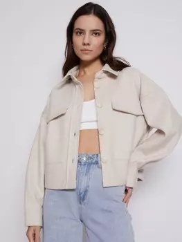 Куртка-рубашка укороченного фасона