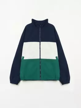 Куртка-ветровка на молнии с воротником-стойкой