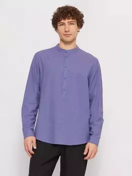 Льняная рубашка прямого силуэта