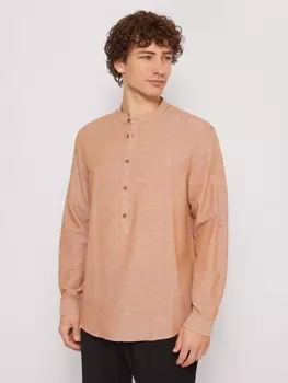 Льняная рубашка прямого силуэта