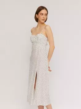 Льняное платье-комбинация с акцентной спинкой