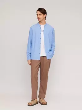 Льняные брюки на резинке с кулиской