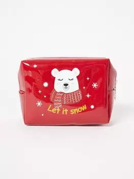 Лаковая косметичка с блёстками