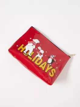 Лаковая косметичка с блёстками