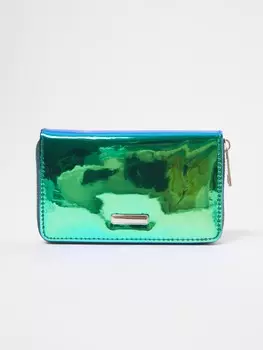 Лаковый кошелёк с голографическим переливом